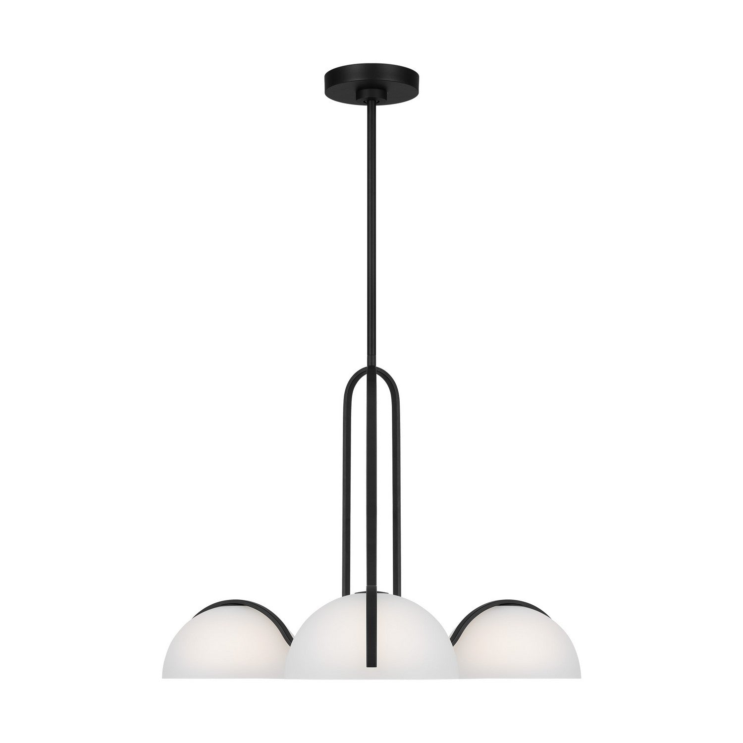 Nido Three Light Chandelier in Midnight Black