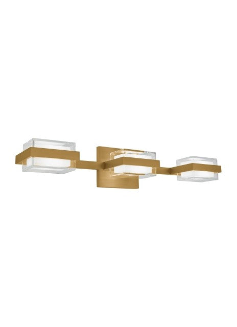 Kamden LED Bath Vanity in Natural Brass