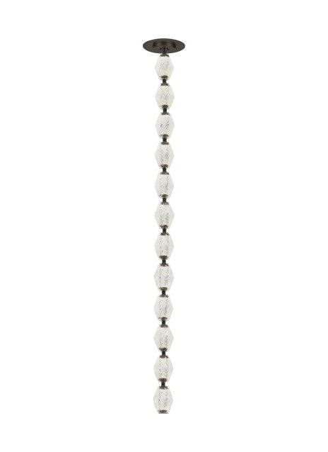 Collier LED Pendant in Dark Bronze