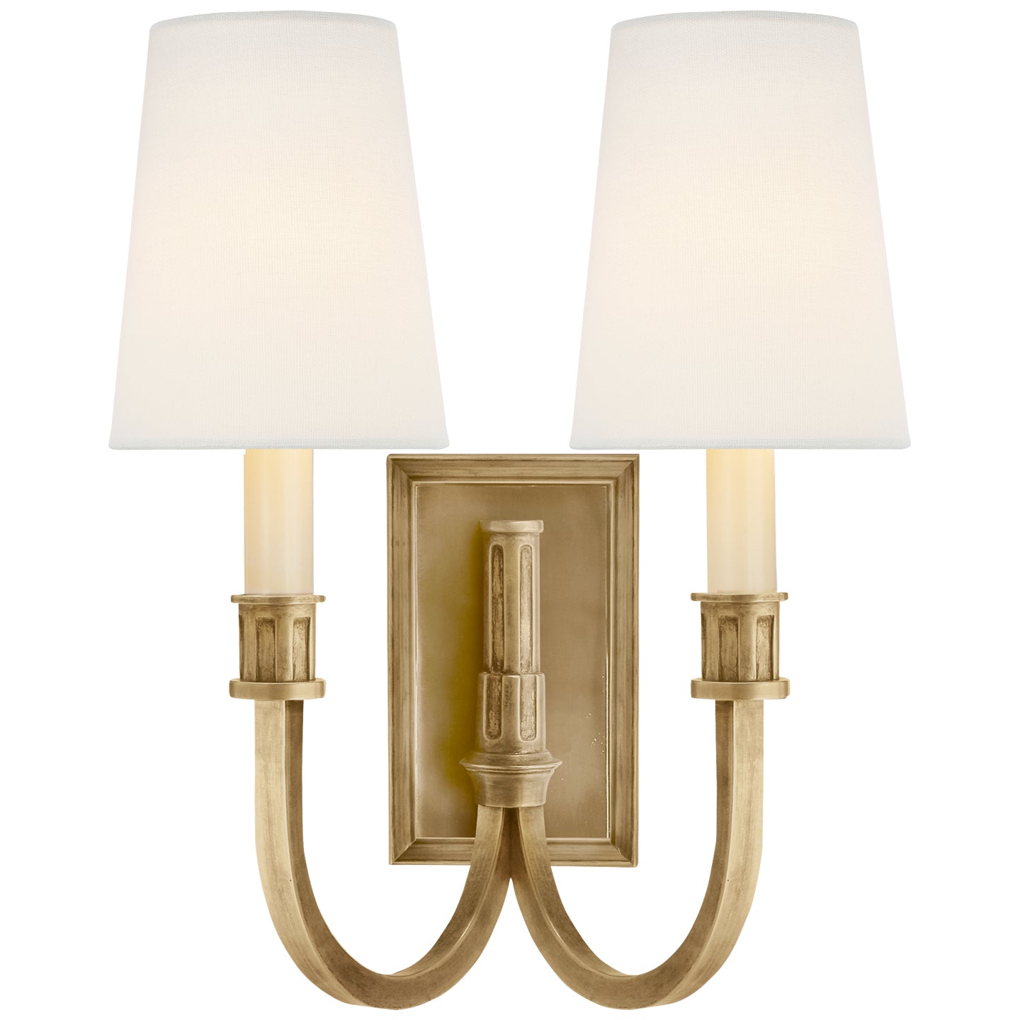 Modern Library Two Light Wall Sconce