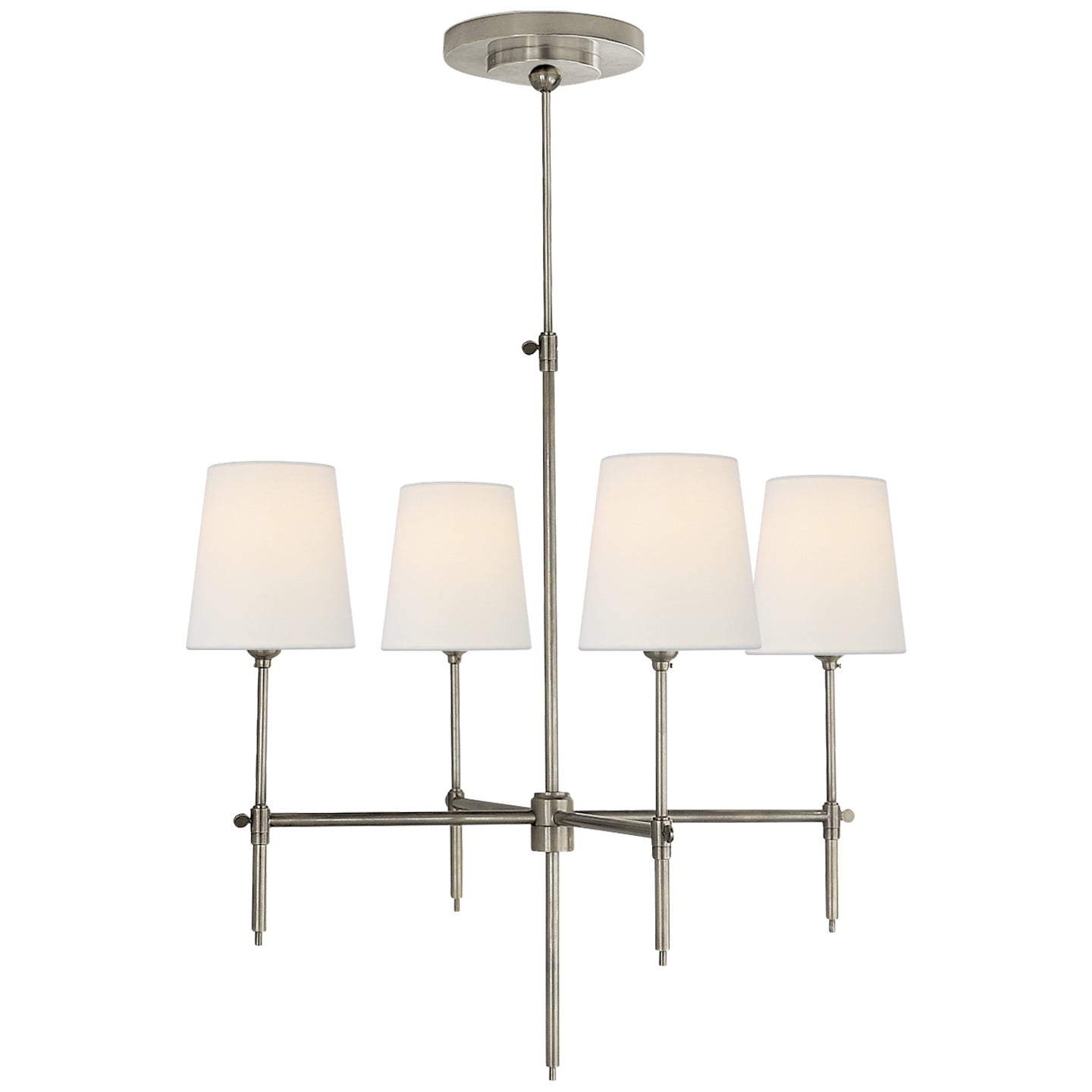 Bryant Small Chandelier in Bronze w/ Linen Shades