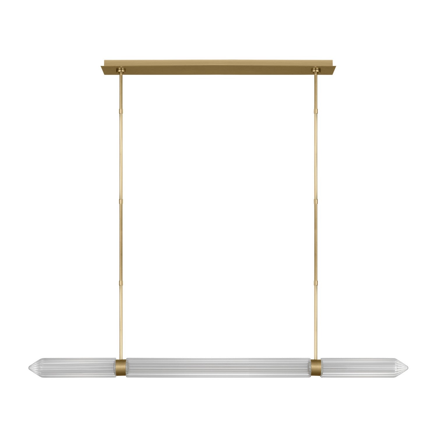 Langston X-Large Linear Chandelier Plated Brass