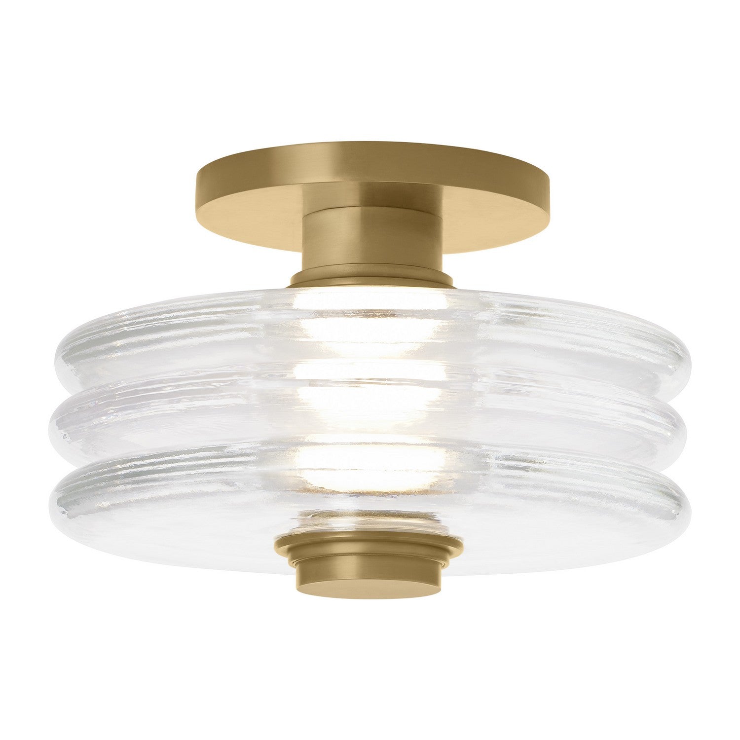 Laurel Medium Flush Natural Brass
