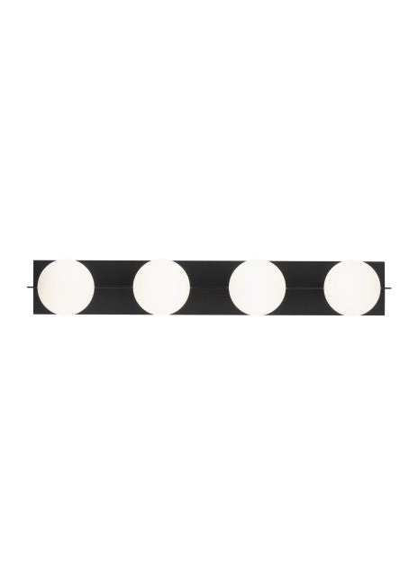 Orbel Four Light Bath Vanity in Matte Black