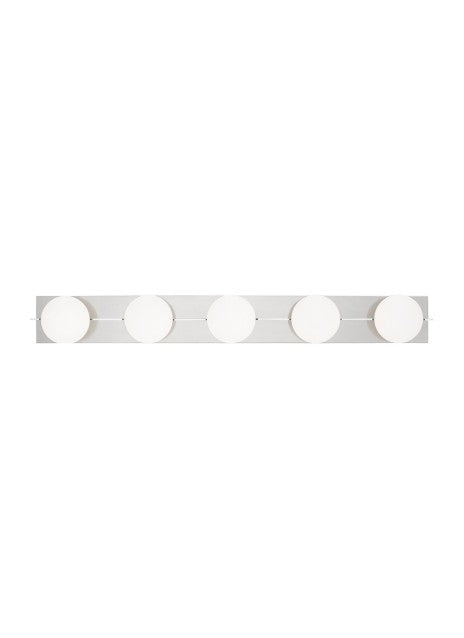 Orbel Five Light Bath Vanity in Polished Nickel