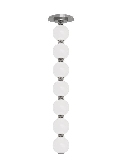 Perle LED Pendant in Polished Nickel