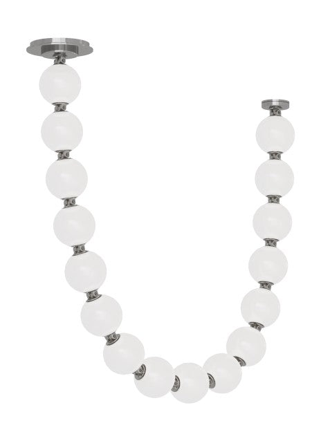 Perle LED Pendant in Polished Nickel