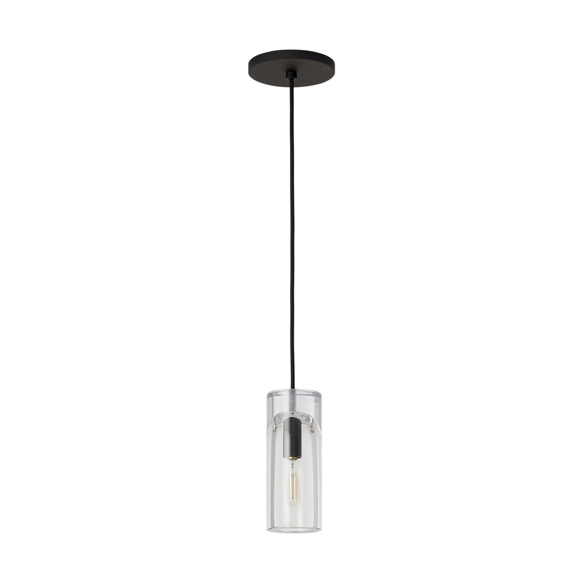 Horizon One Light Pendant in Nightshade Black