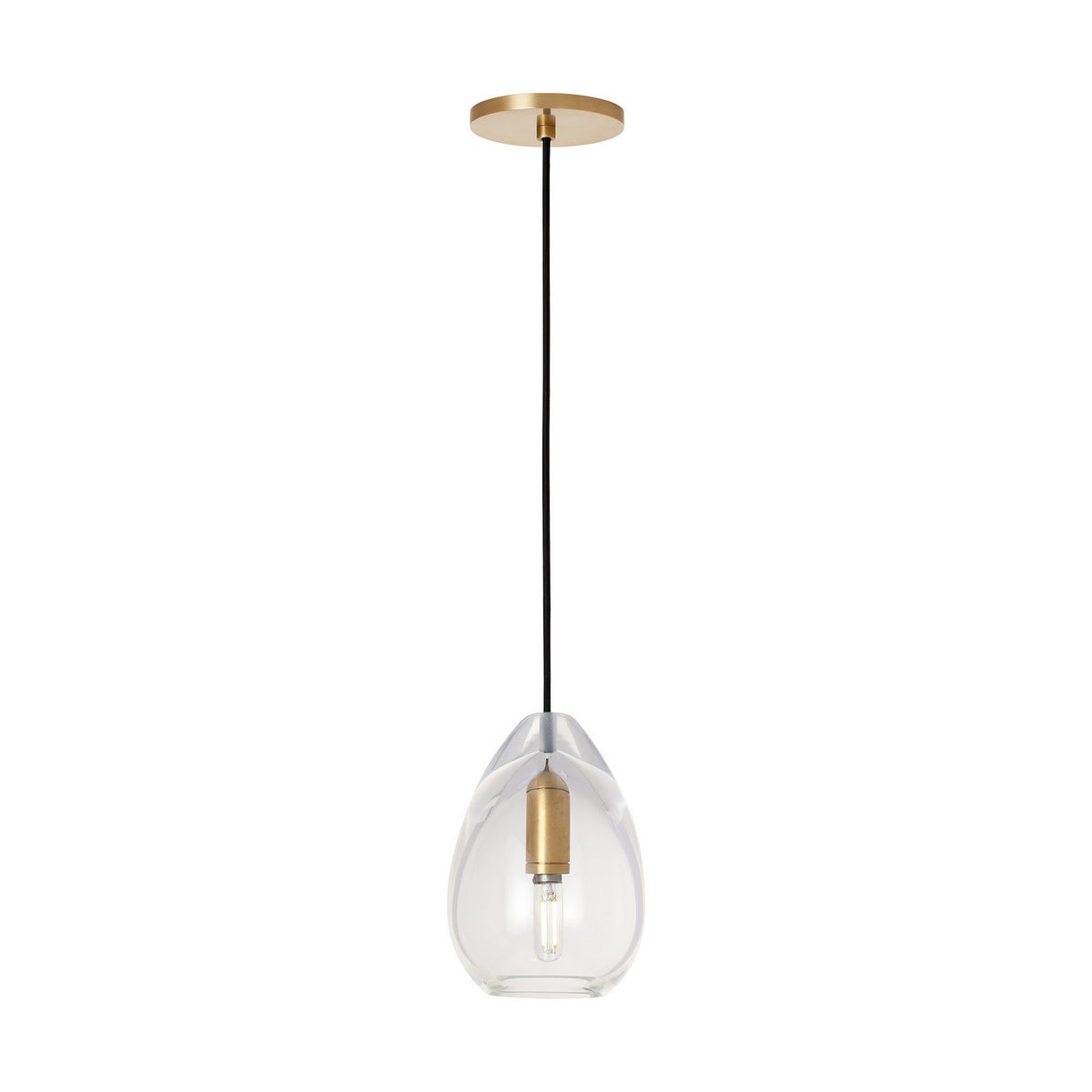 Alina Pendant in Natural Brass