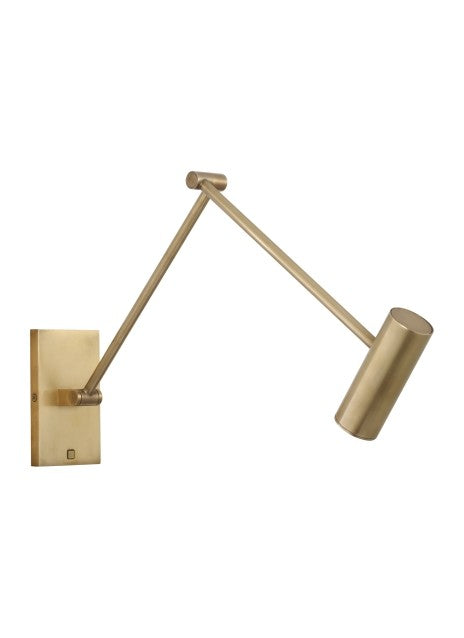 Ponte medium task sconce in natural brass- SLTS14630NB