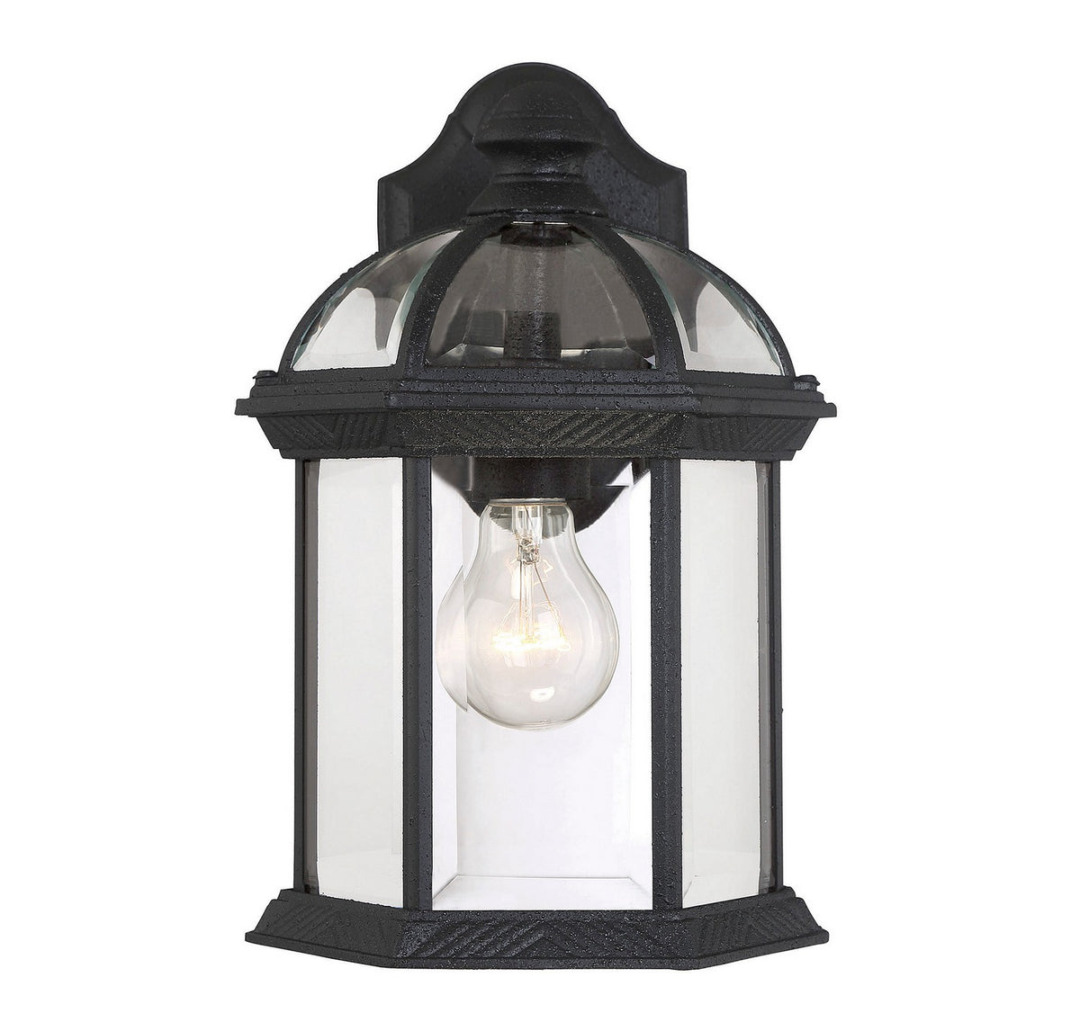 Kensington One Light Wall Mount in Textured Black