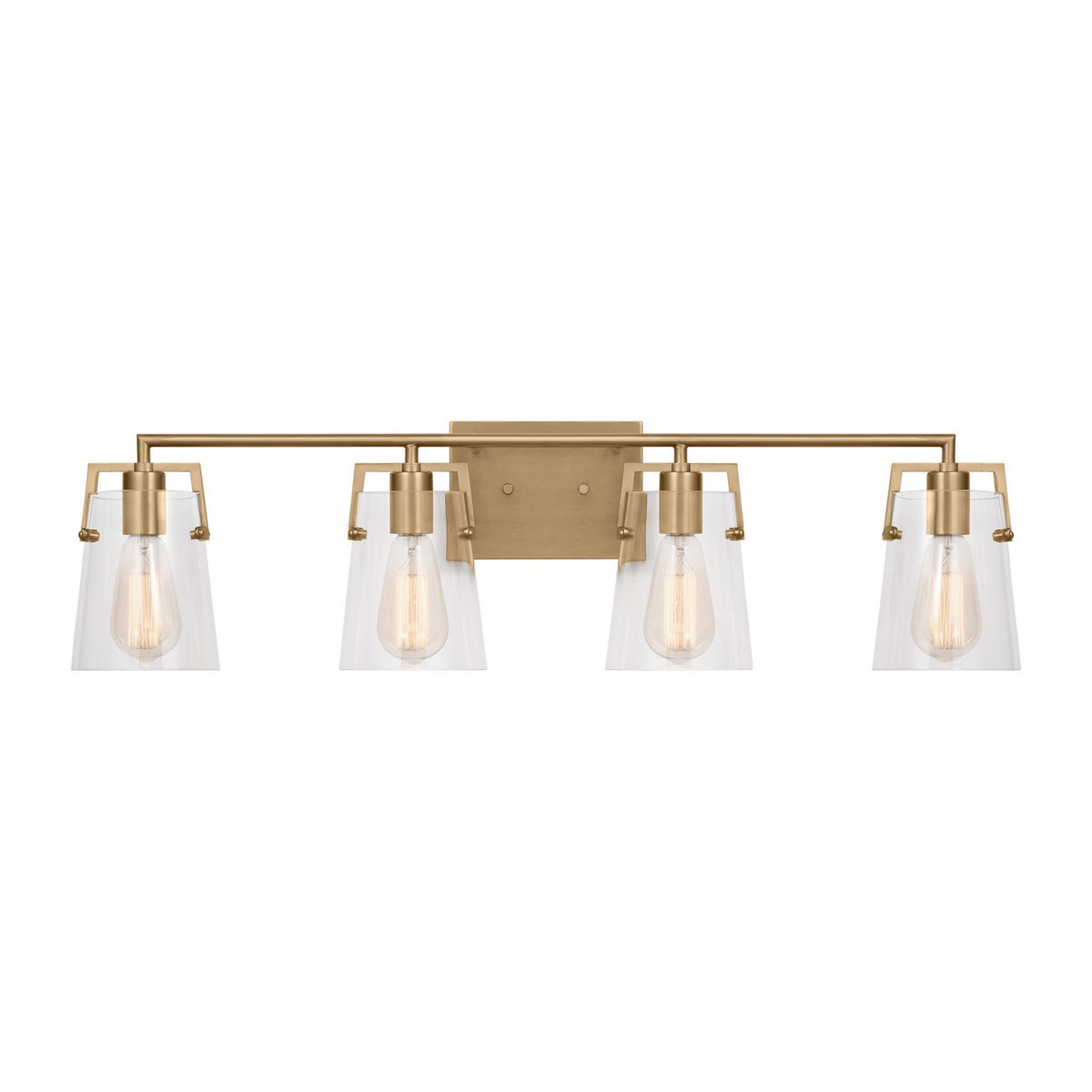 Crofton Four Light Bath in Satin Brass