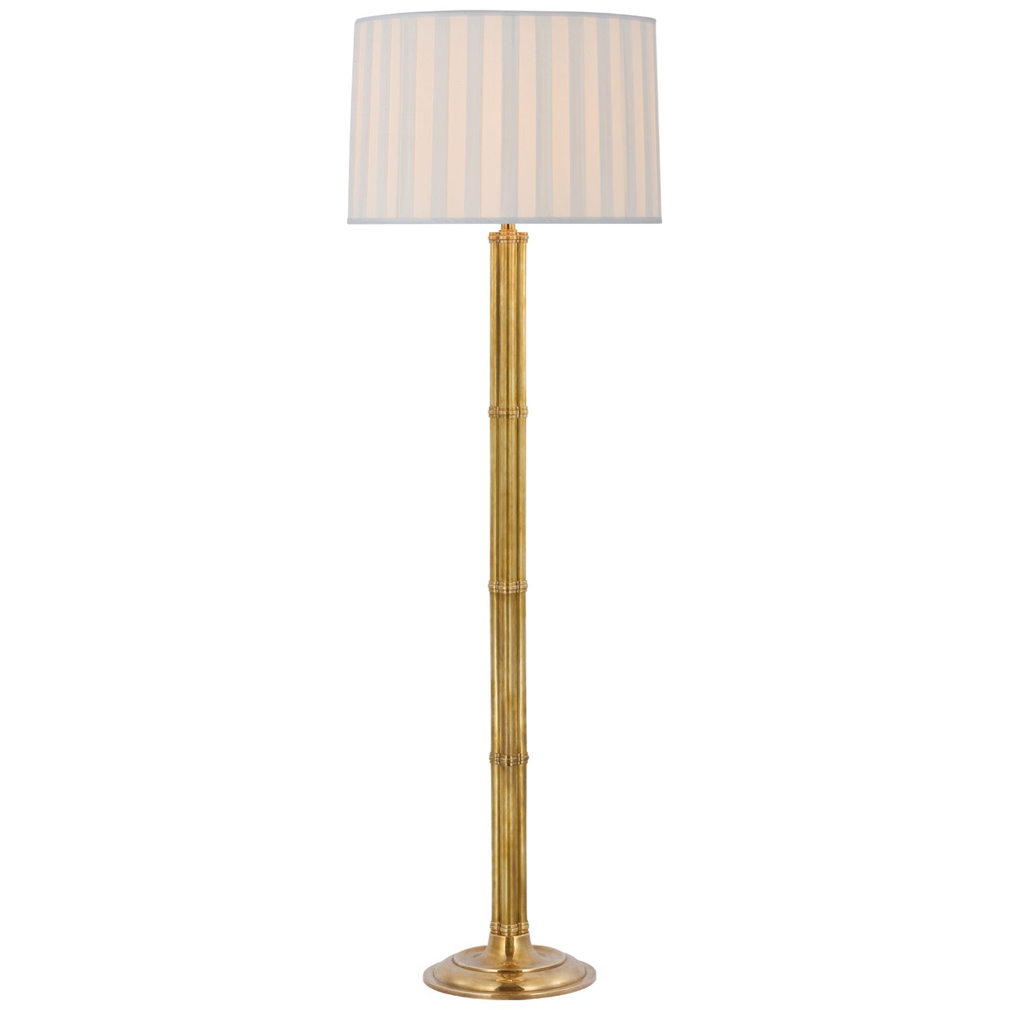 Downing LED Floor Lamp in Natural Brass