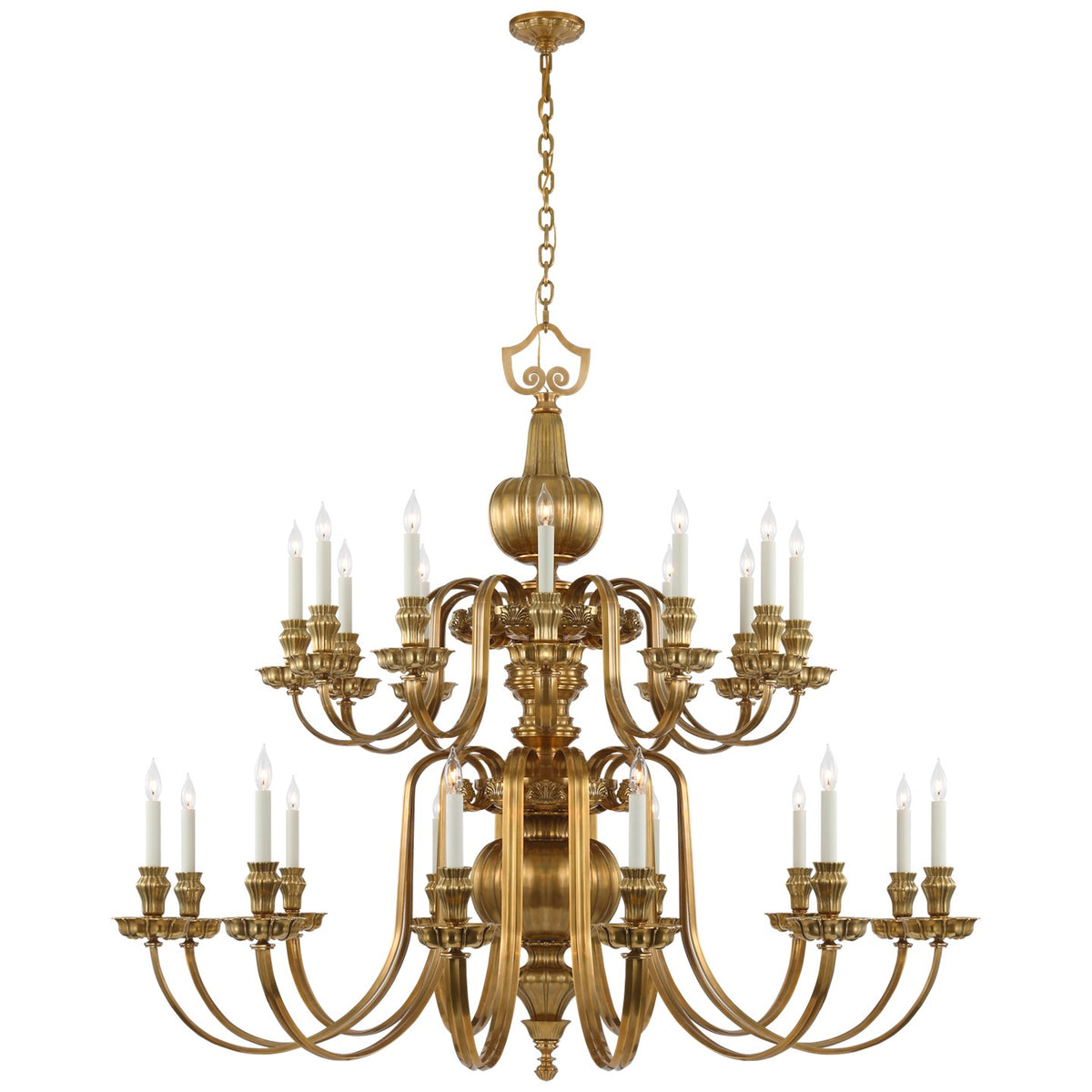 Lustre LED Falaise en laiton naturel