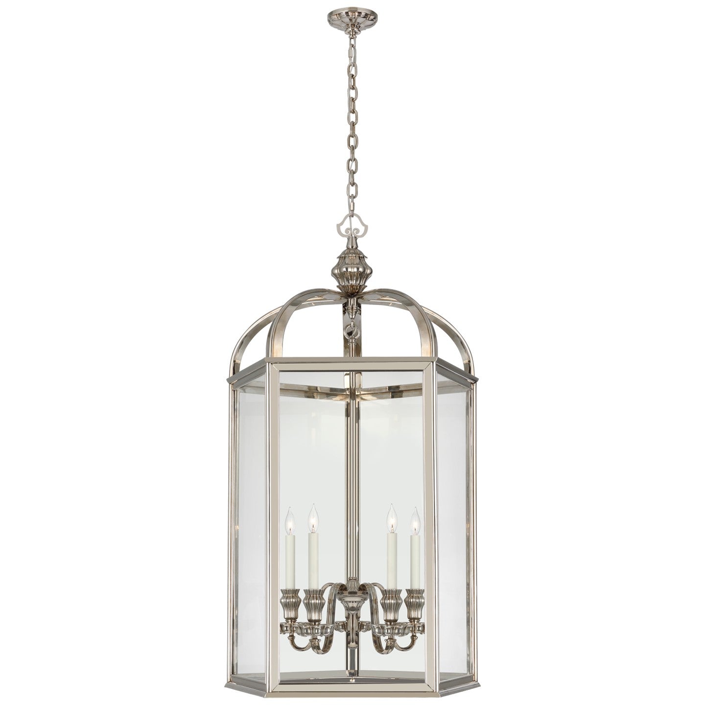 Falaise LED Lantern in Butler's Silver