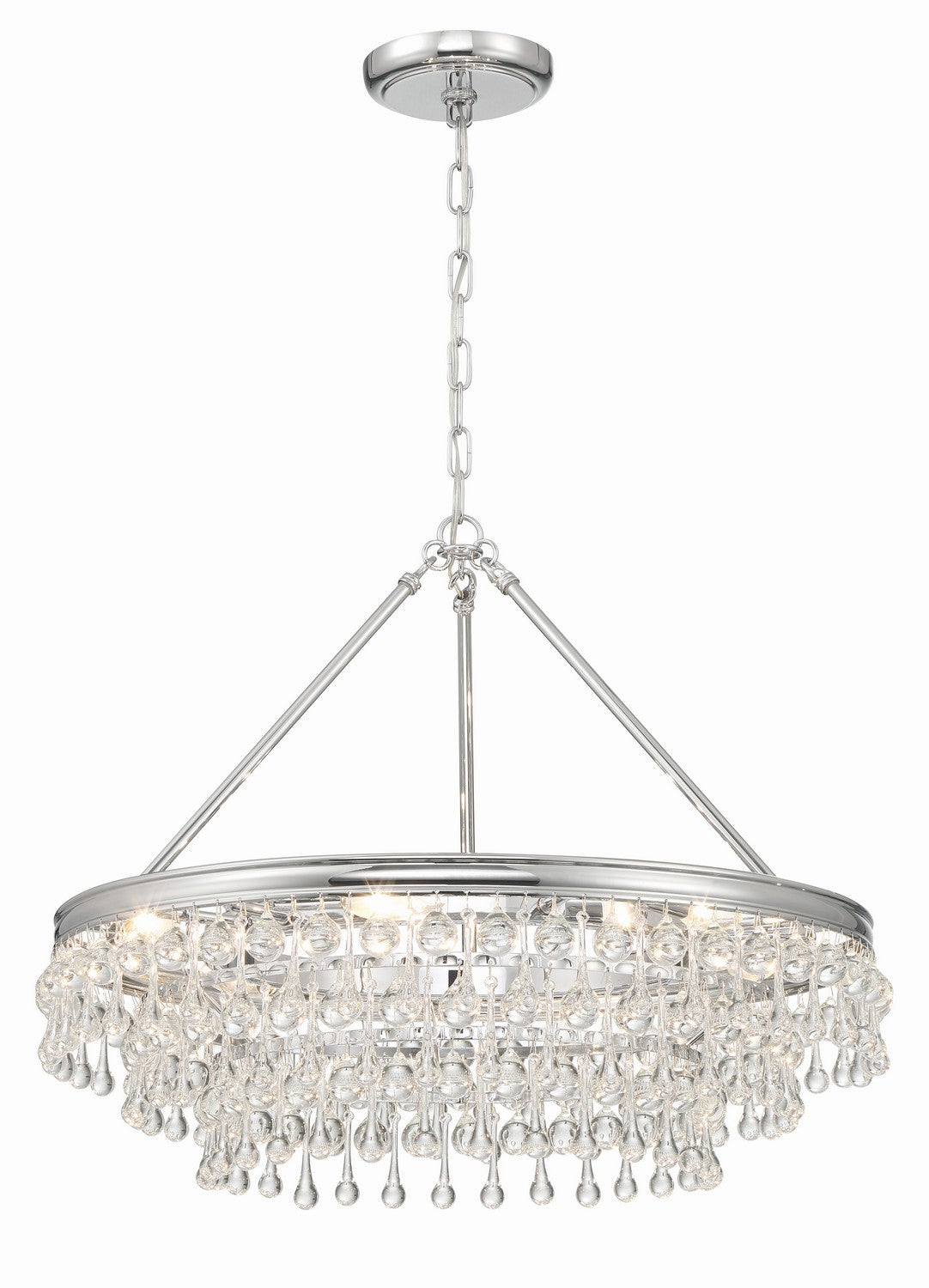 Calypso Six Light Chandelier in Polished Chrome