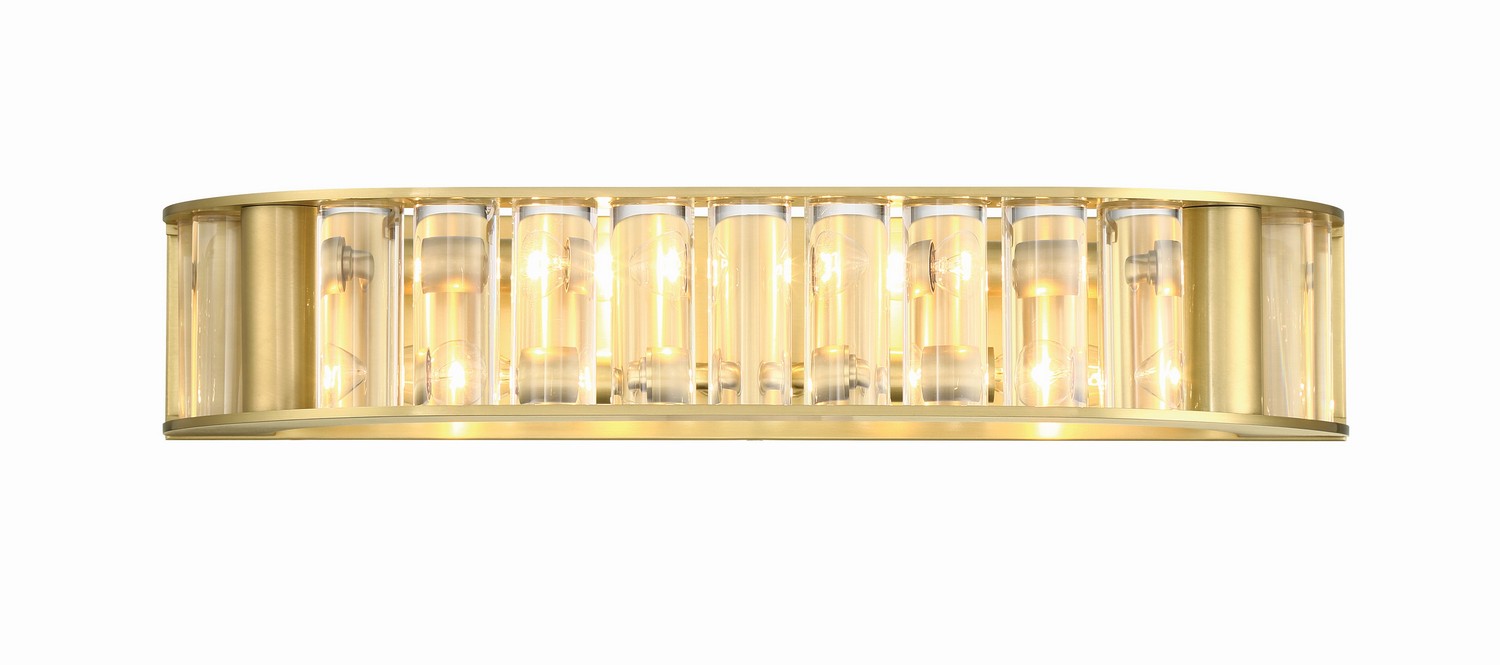 Farris Four Light Bath in Aged Brass