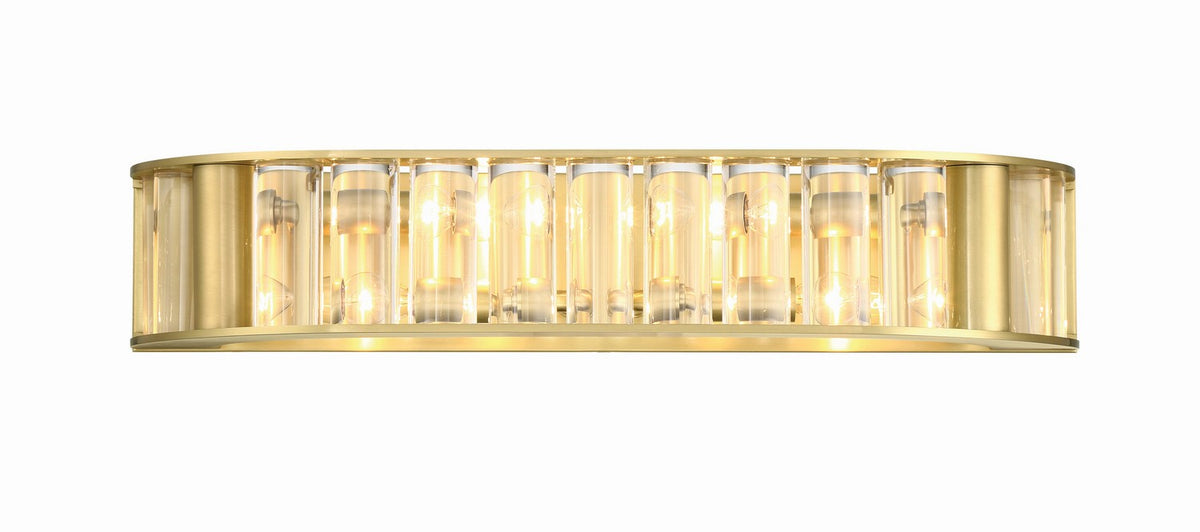 Farris Four Light Bath in Aged Brass