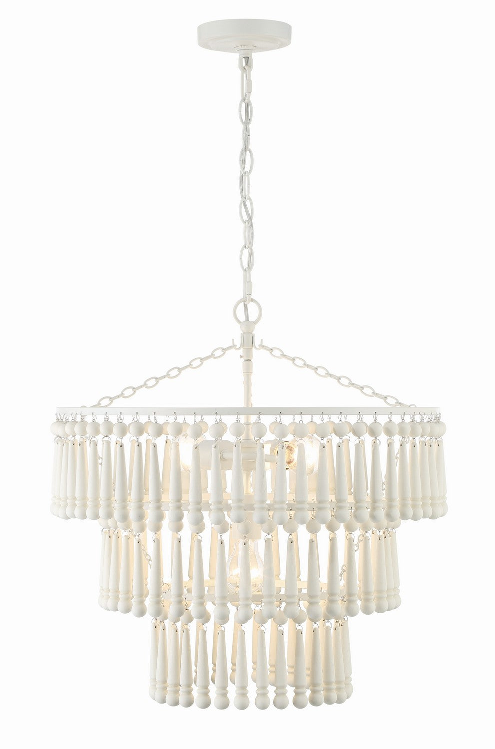 Tiana Three Light Pendant in Matte White