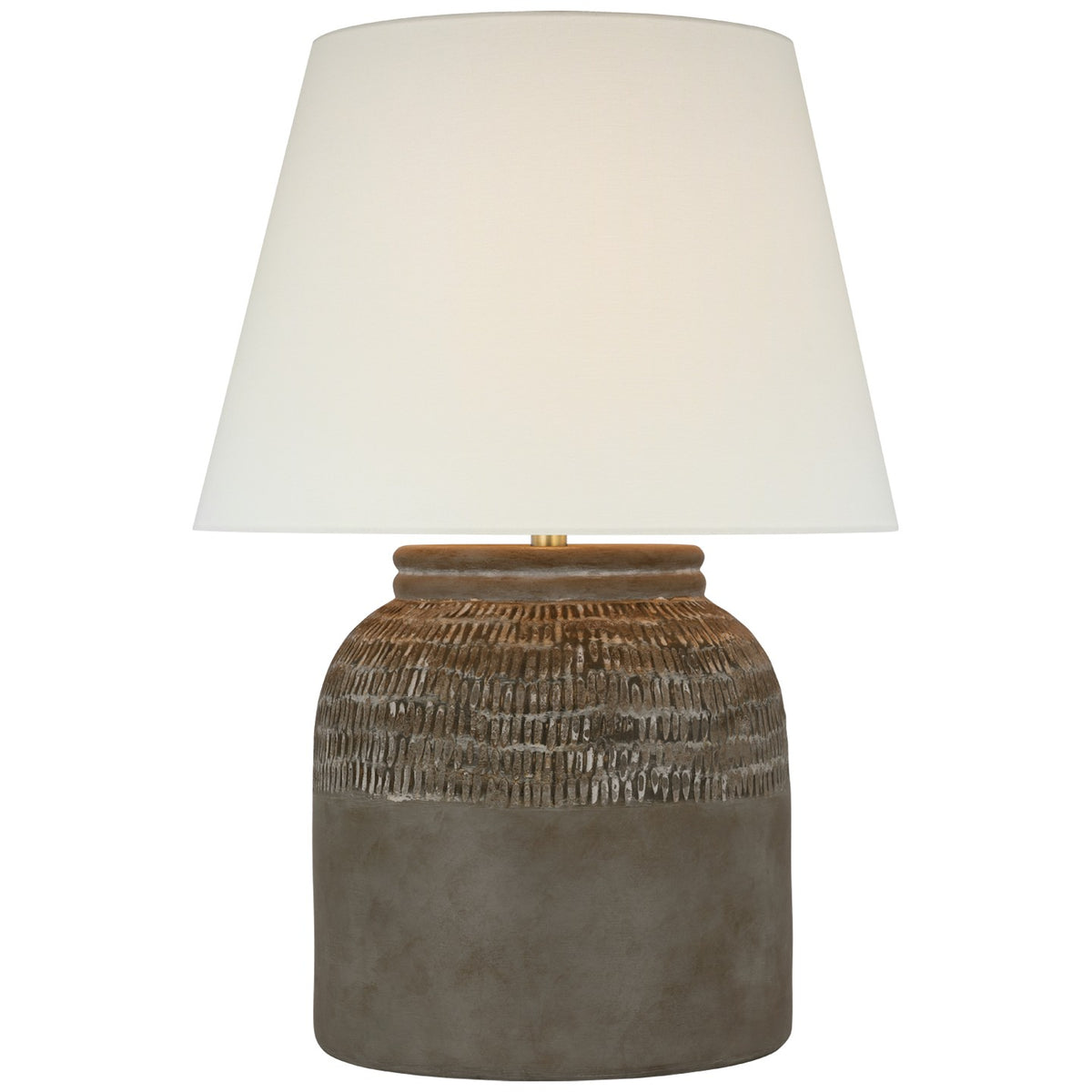 Indra LED Table Lamp in Silt Grey Ceramic