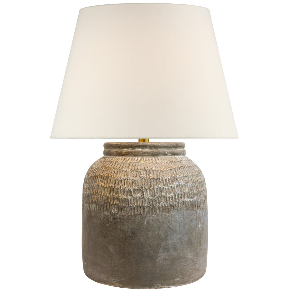 Indra LED Table Lamp in Silt Grey Ceramic