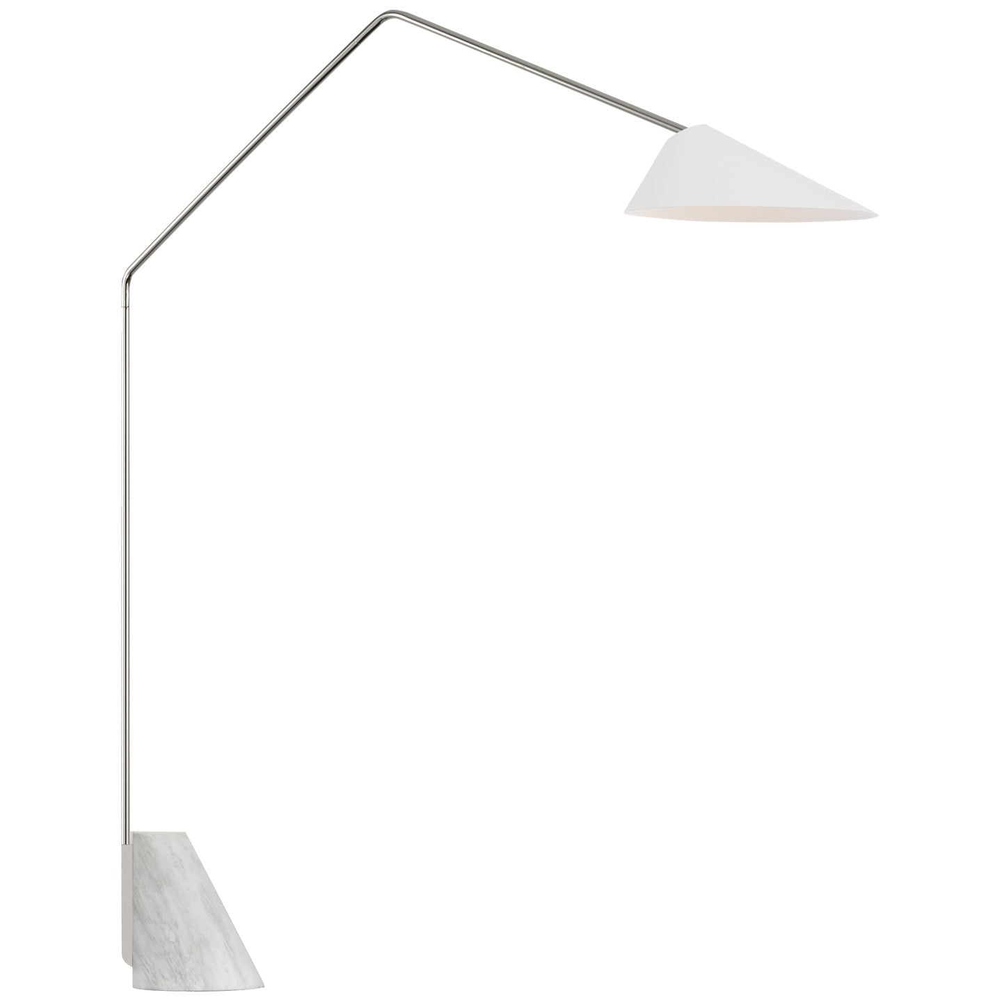 Lorna LED Arc Floor Lamp in Polished Nickel