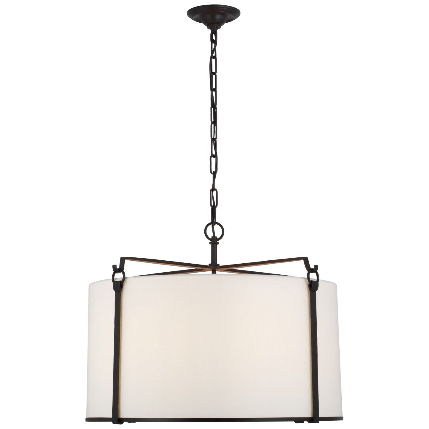 Suspension LED Aspen en rouille noircie