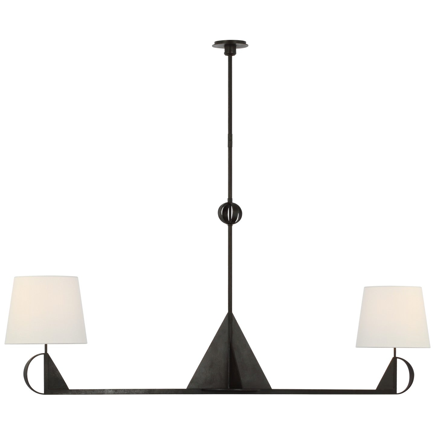Auxerre LED Linear Chandelier in Aged Iron