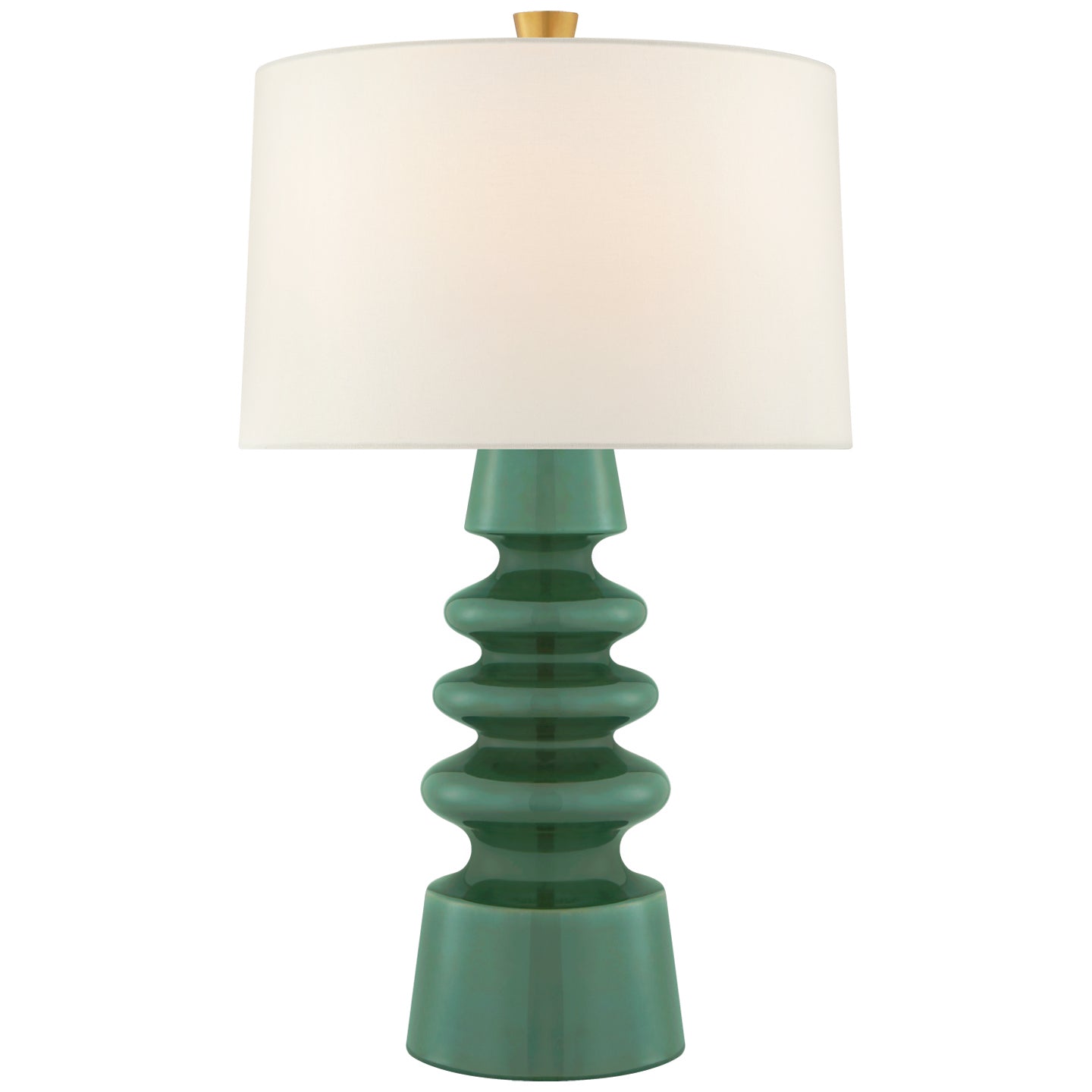 Andreas Medium Table Lamp in Aventurine with Linen Shade