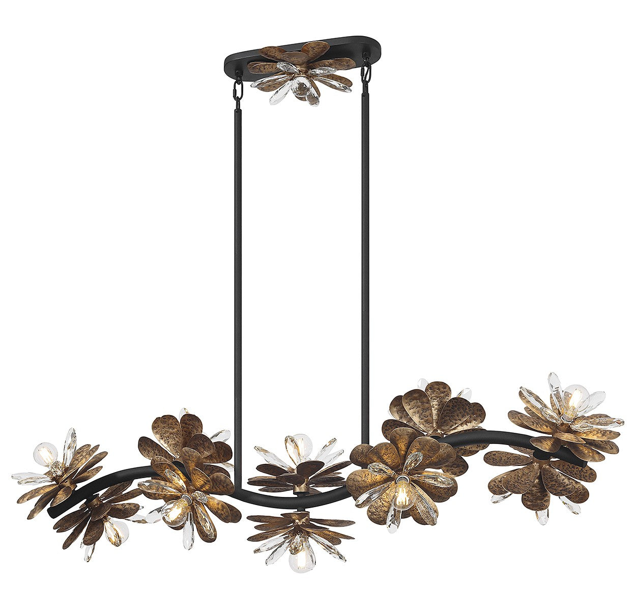 Giselle Ten Light Linear Chandelier in Delphine