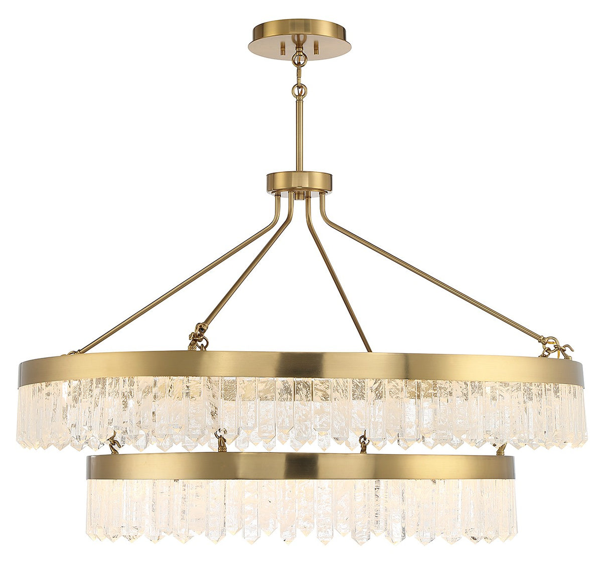 Landon LED Pendant in Warm Brass