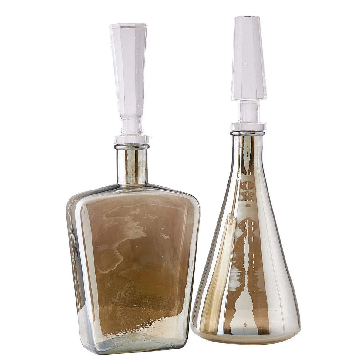 Carafes Talbany, lot de 2, finition fumée