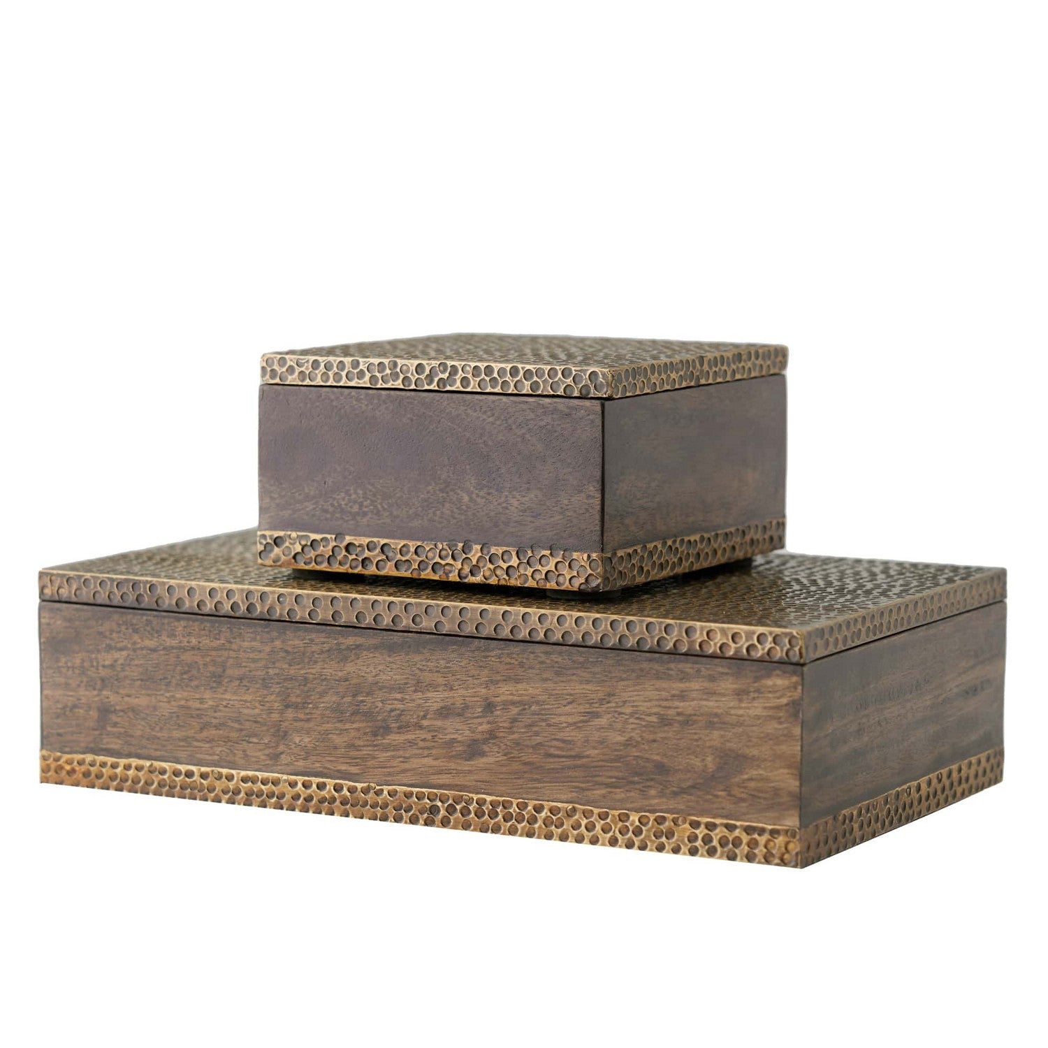 Turneyes Boxes, Set of 2 in Dark Walnut