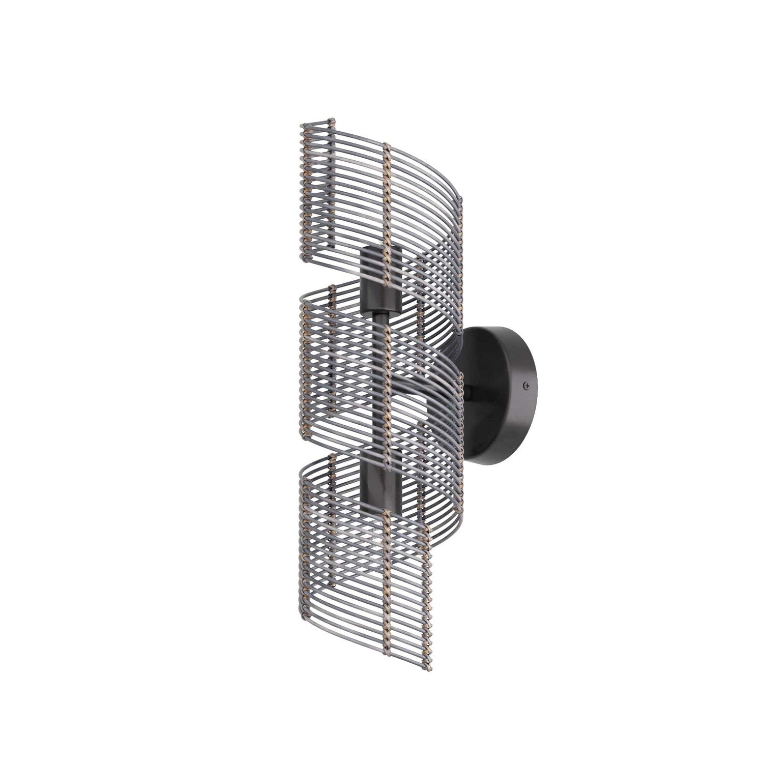 Tamara Two Light Wall Sconce in Dark Gray Stained
