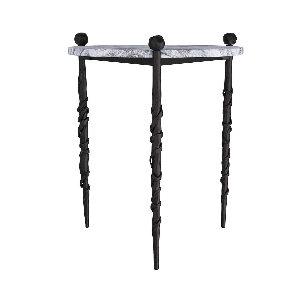 Table d'appoint Blackthorn en marbre Galaxy/fer noirci