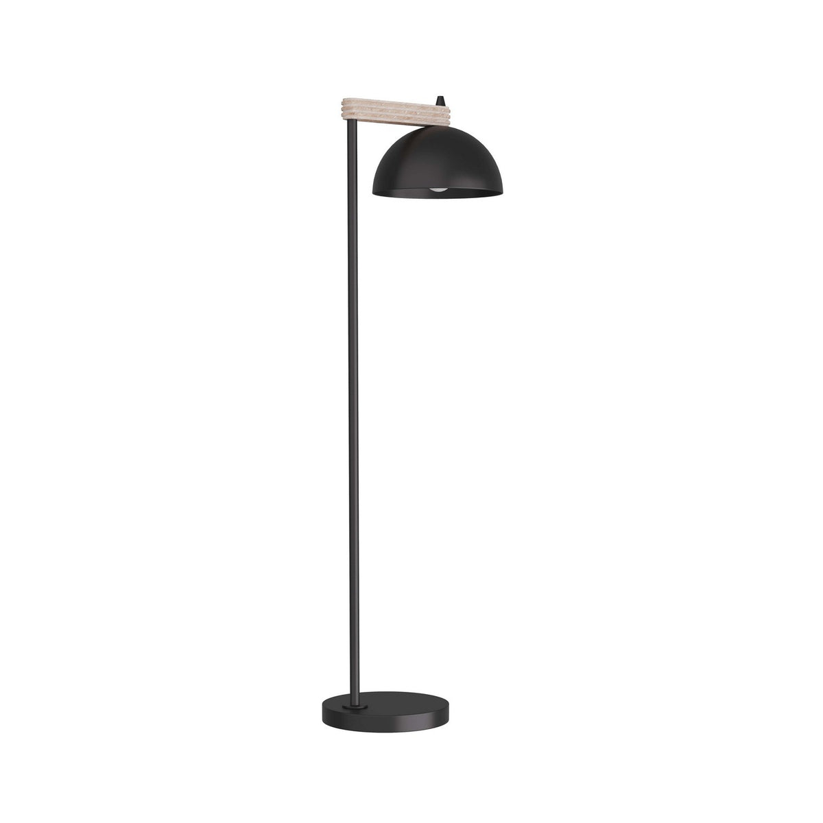 Lampadaire Thea One Light en fer noirci
