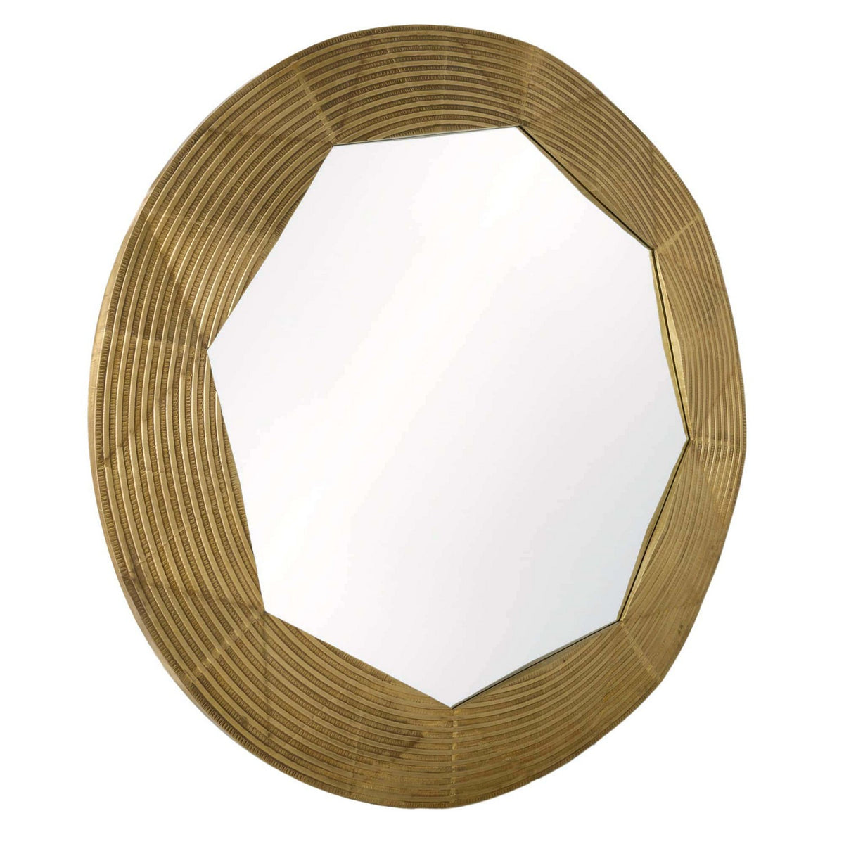 Wilma Mirror in Antique Brass