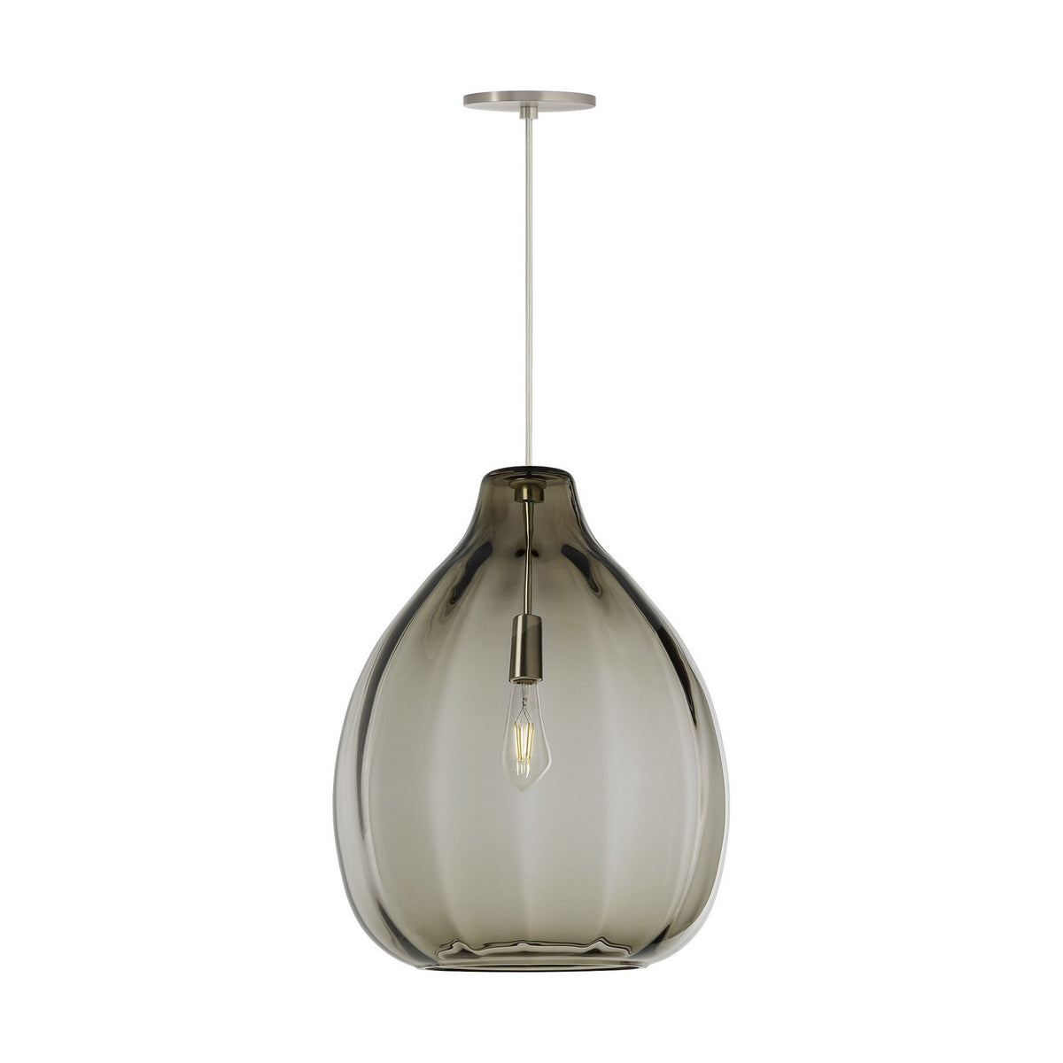 Harper One Light Pendant in Satin Nickel