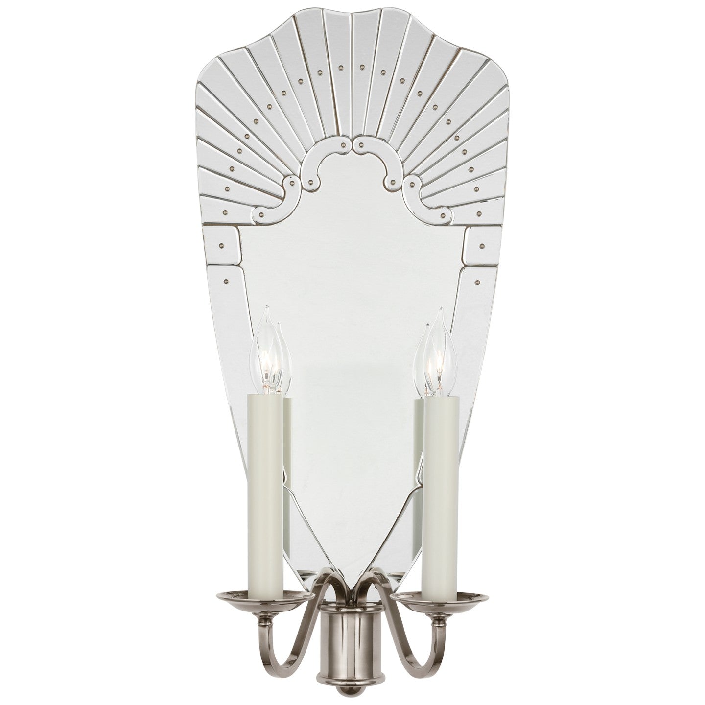 Applique murale Adelaide en miroir et argent Butler