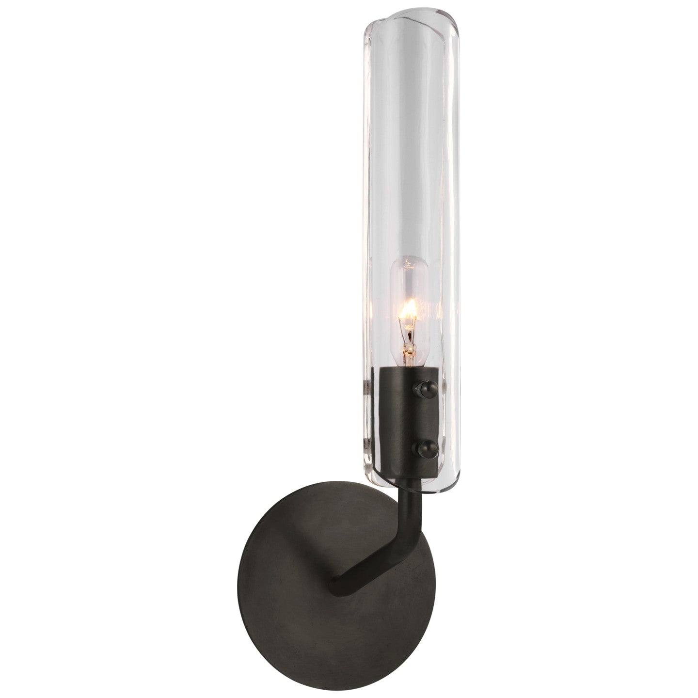 Casoria 14" Single Sconce in Polished Nickel with Clear Glass