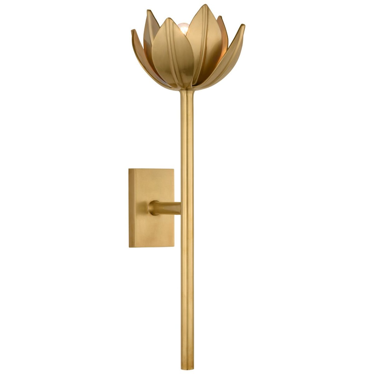 Alberto One Light Wall Sconce in Antique-Burnished Brass