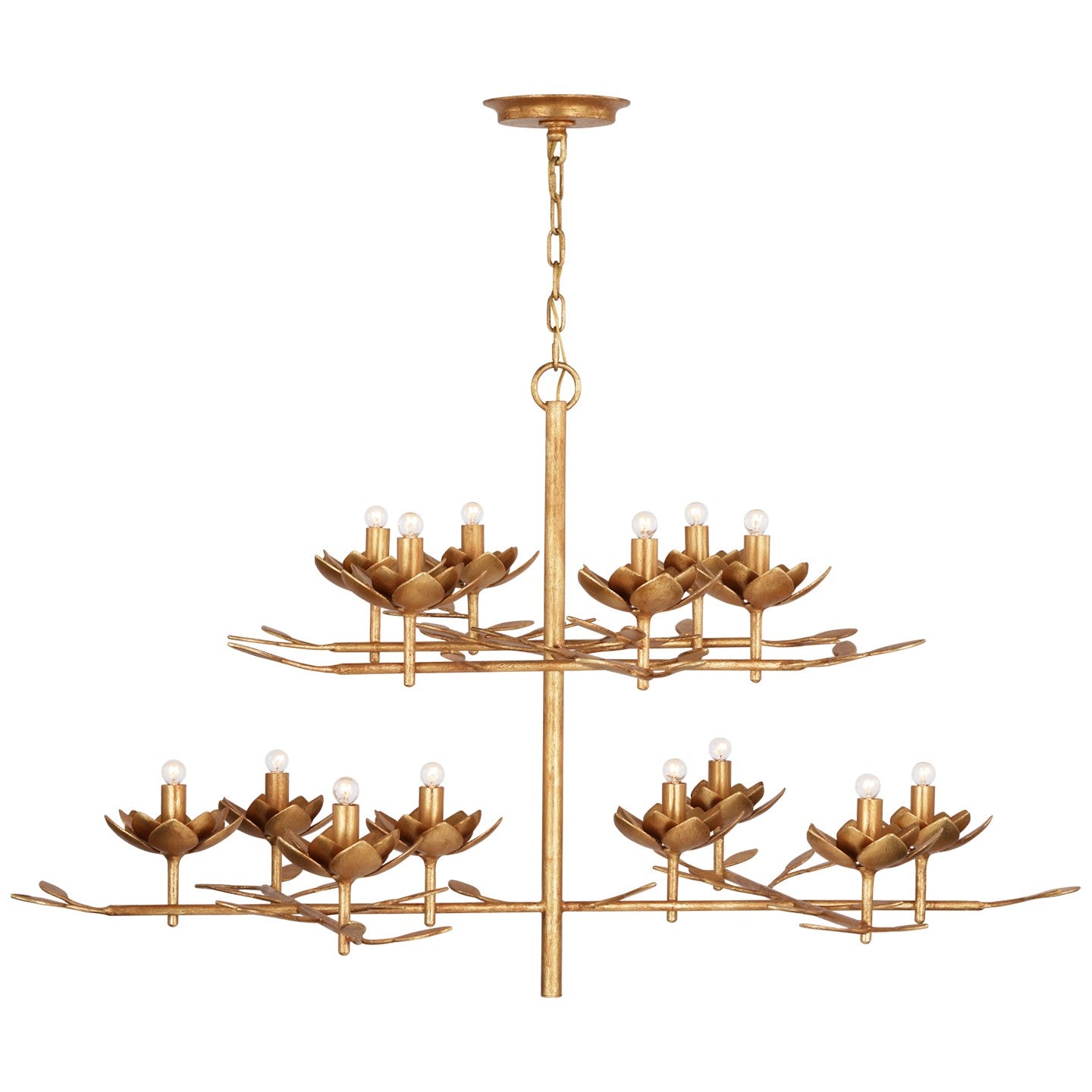 Clementine 48" Tiered Entry Chandelier in Plaster White