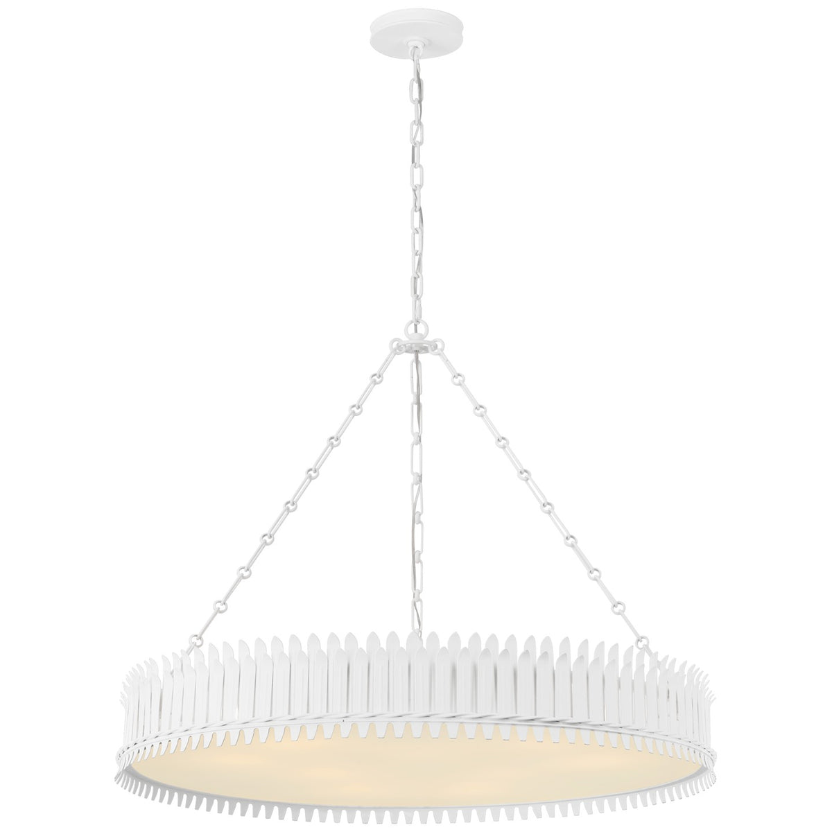 Leslie LED Chandelier in Plaster White