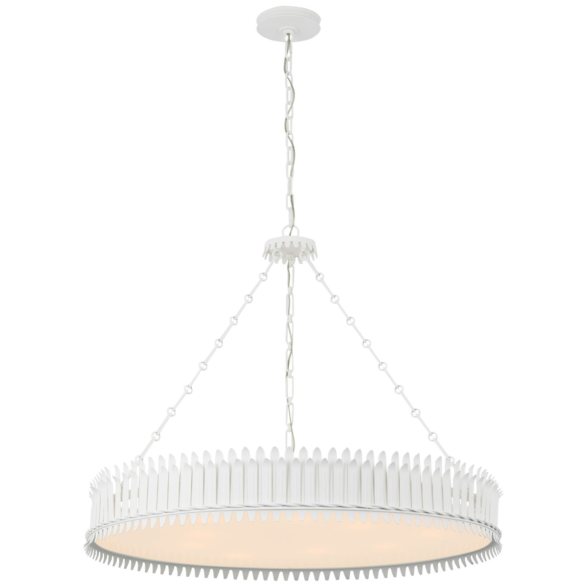 Leslie LED Chandelier in Plaster White