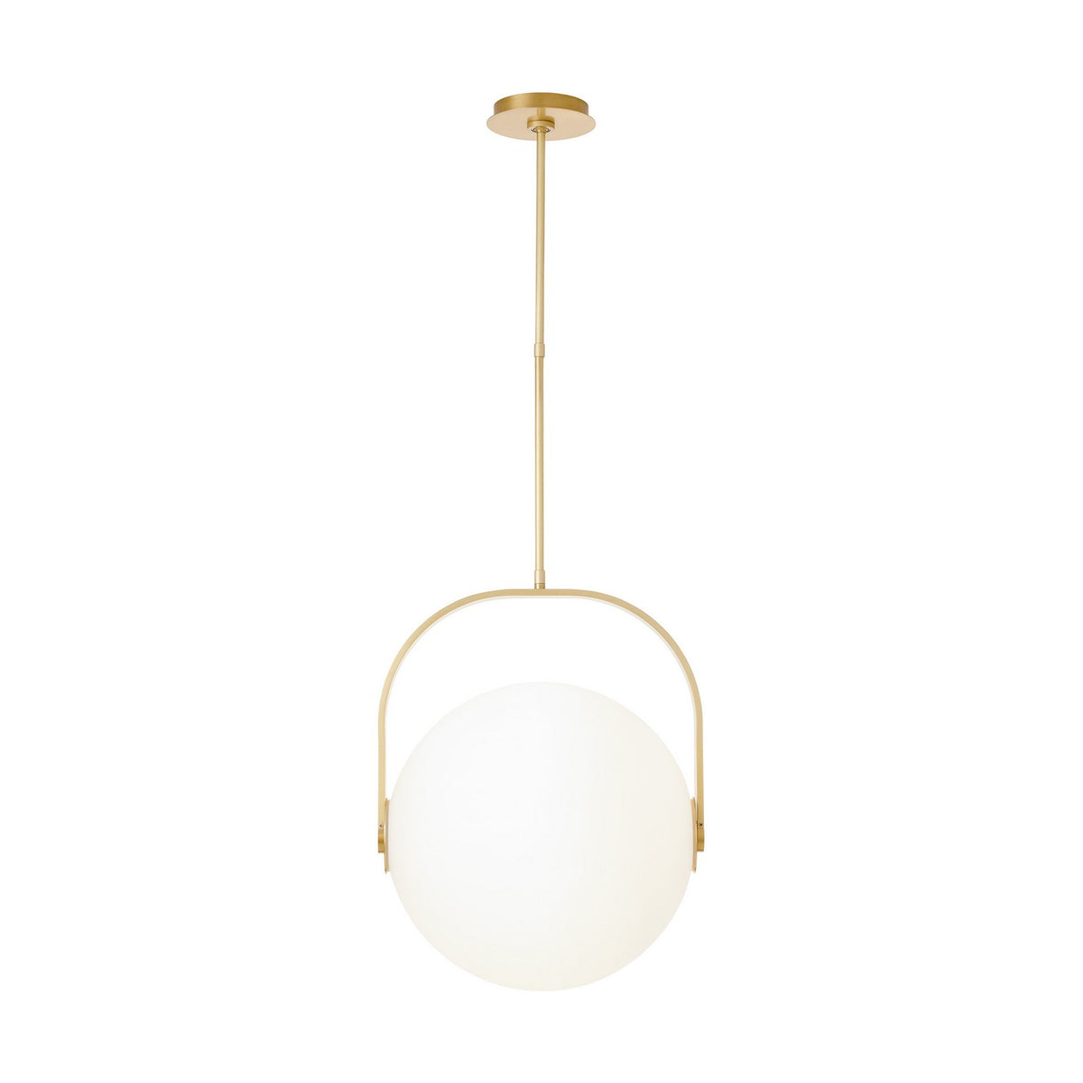Fues LED Pendant in Natural Brass
