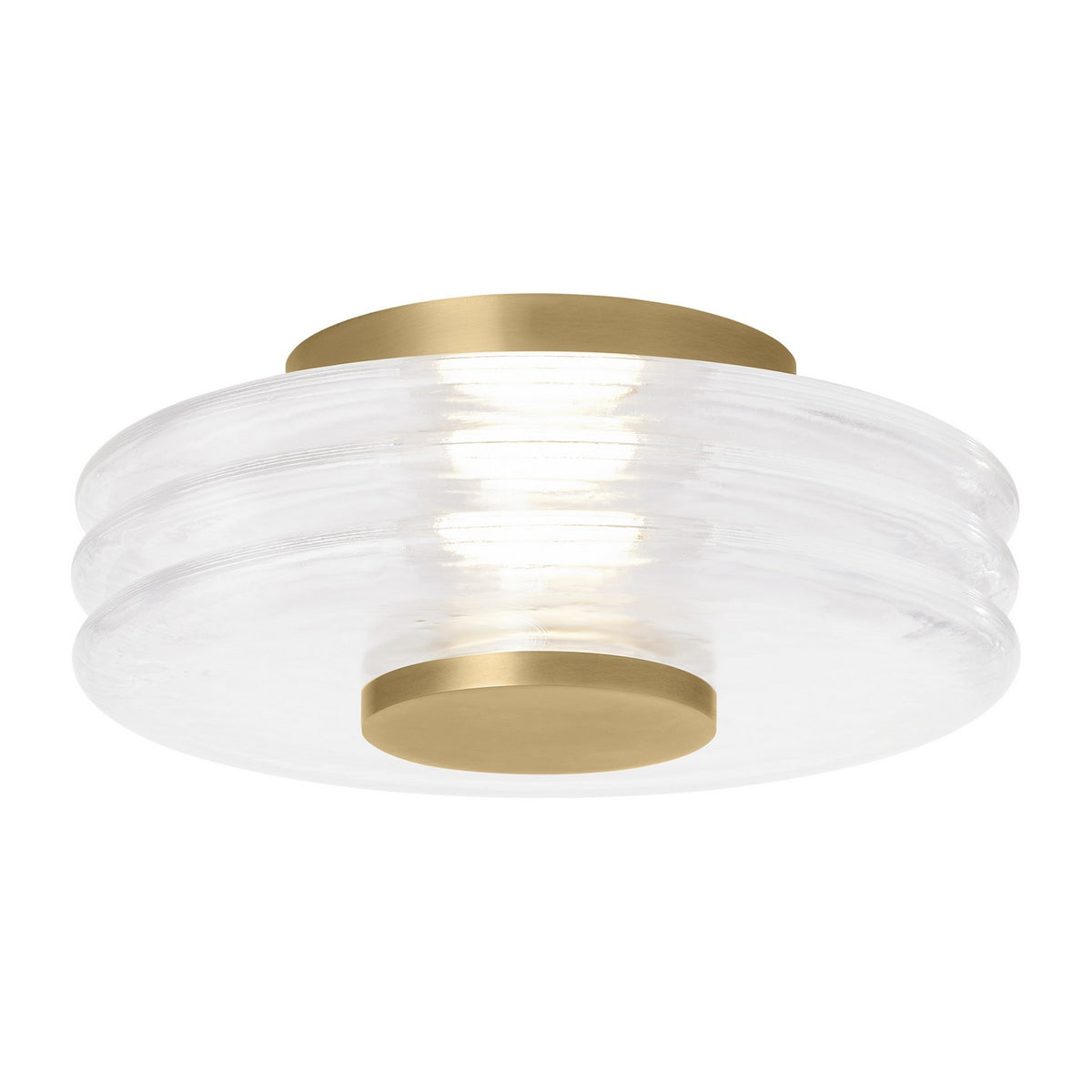 Laurel LED Flush Mount in Natural Brass