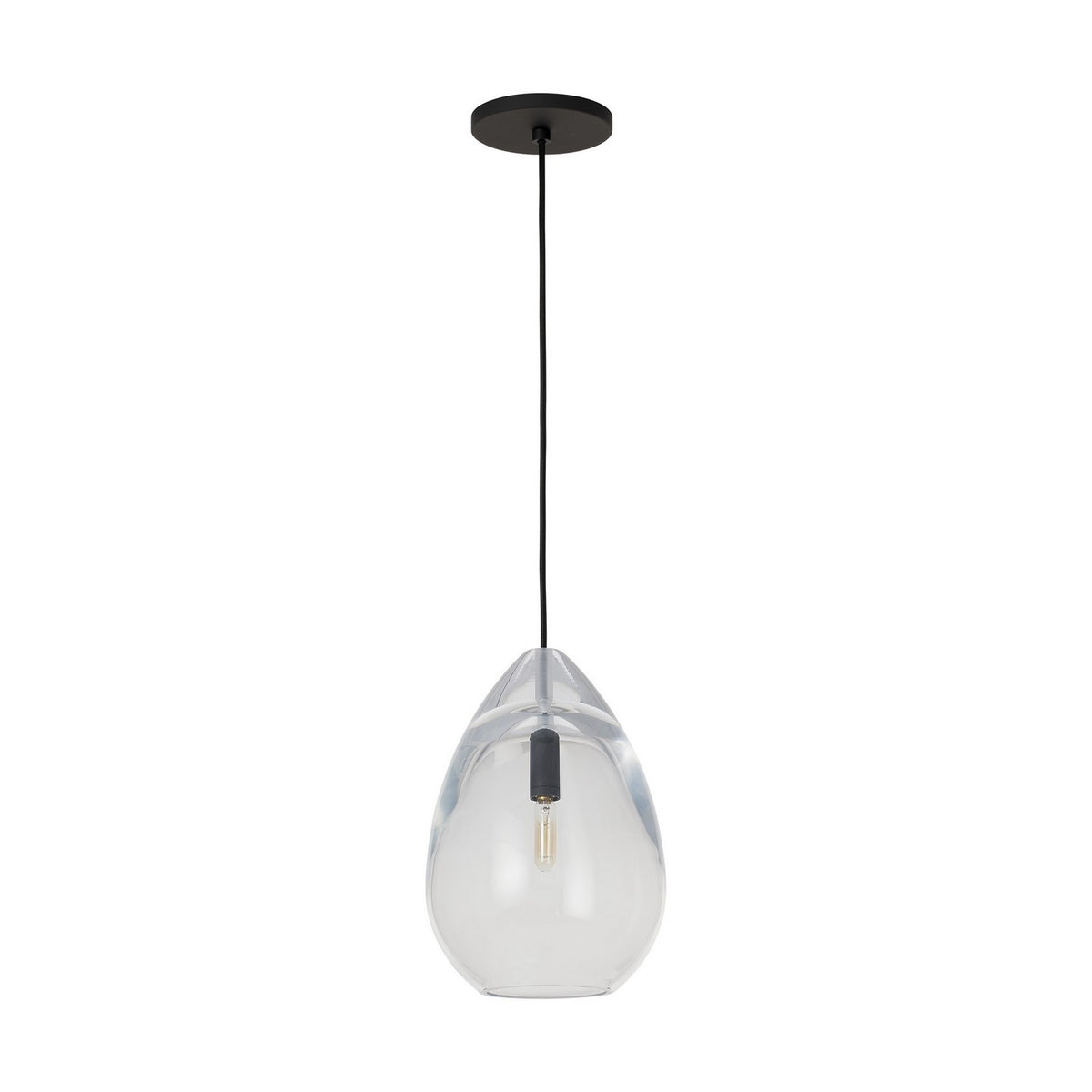 Alina LED Pendant in Nightshade Black