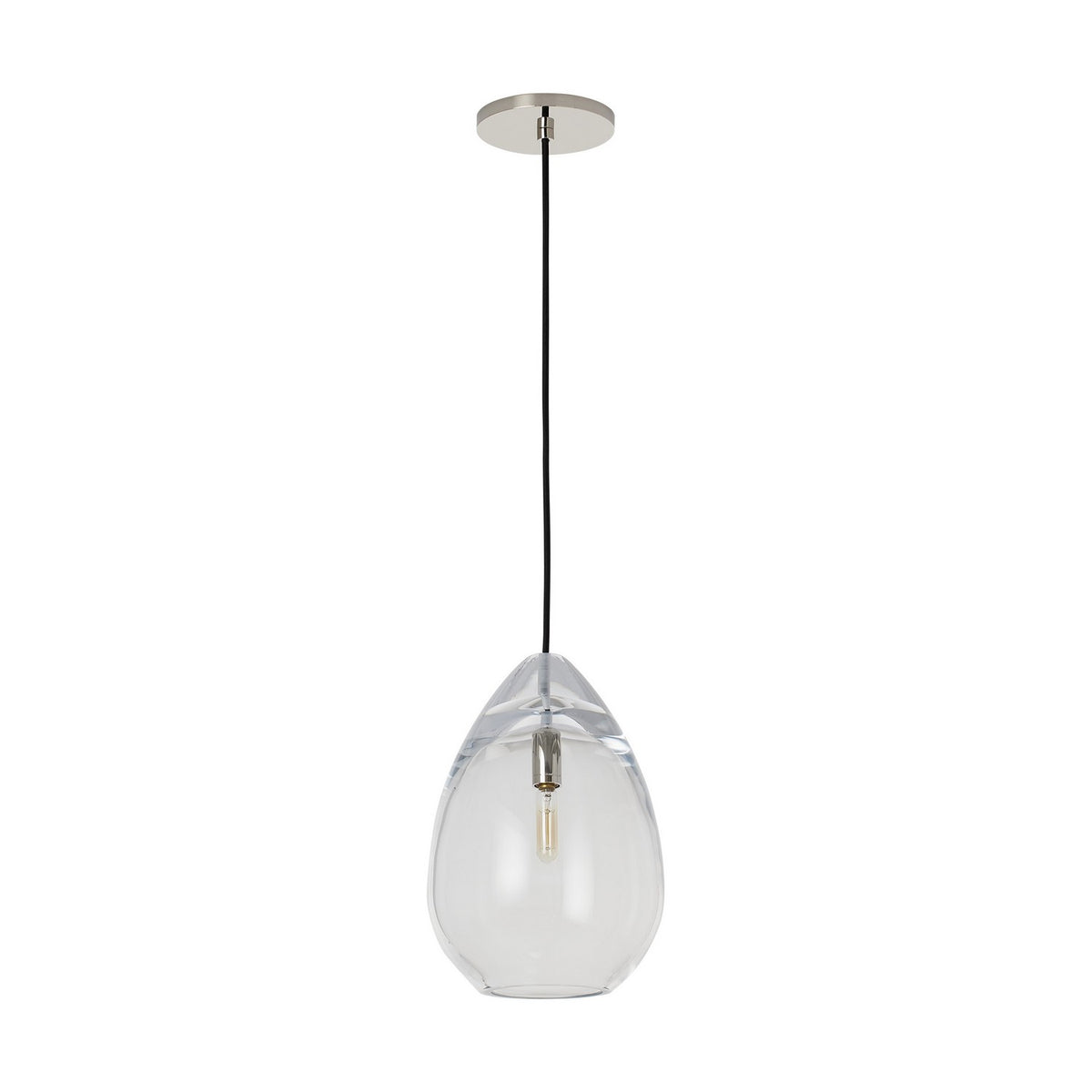 Alina One Light Pendant in Polished Nickel