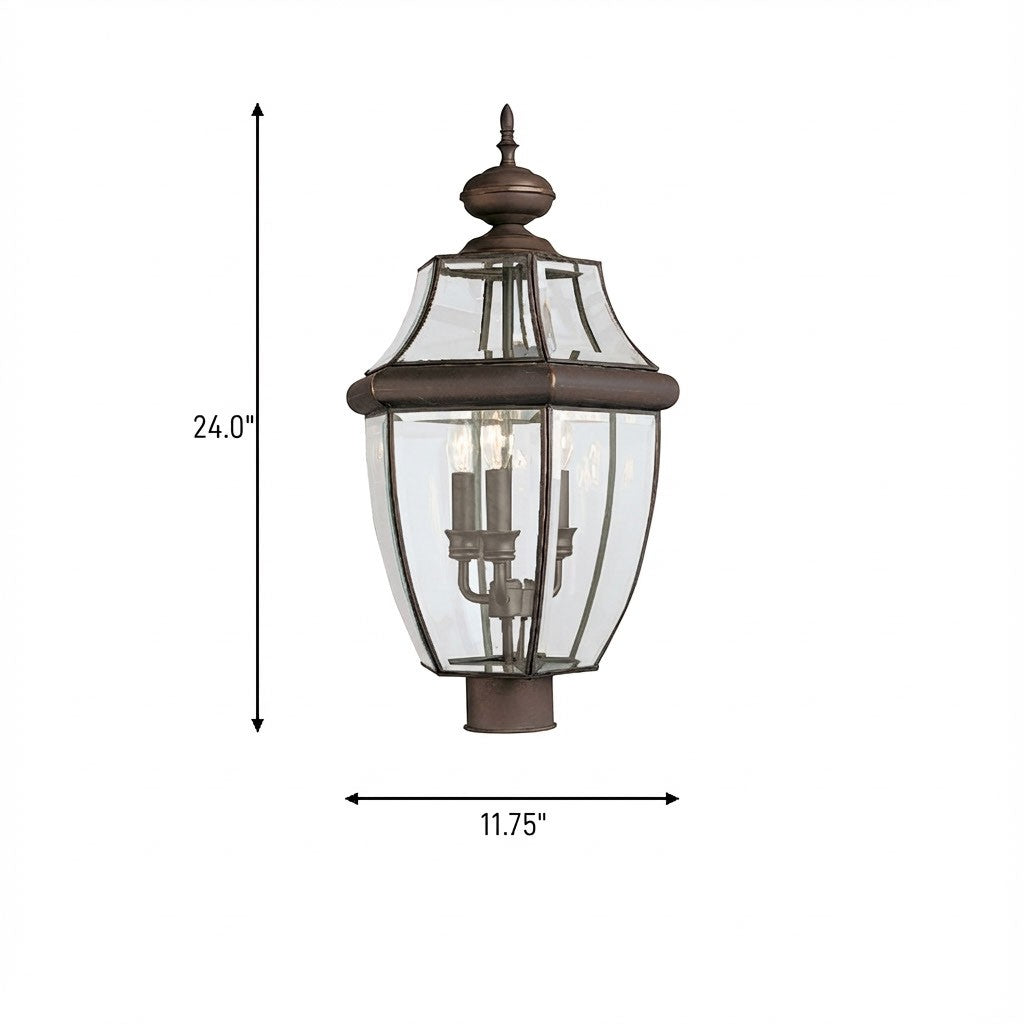 Lancaster Three Light Outdoor Post Lantern