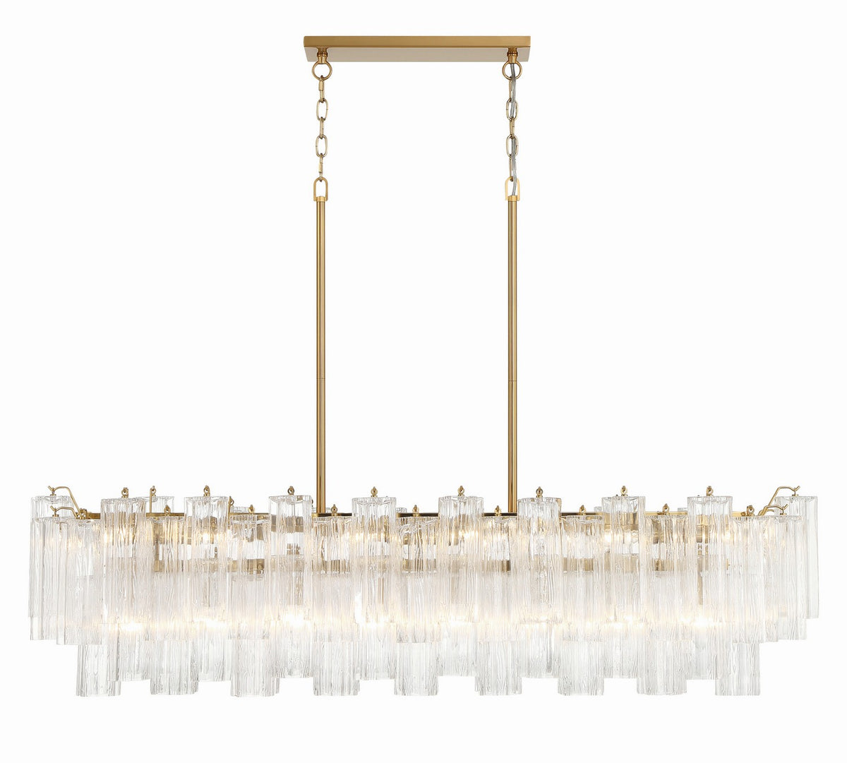 Addis 14 Light Chandelier in Aged Brass